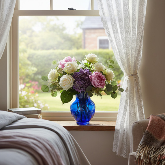 VMA1022 - Dunham Urn Vase, Machine Blown - 7.5" (Various Colors)