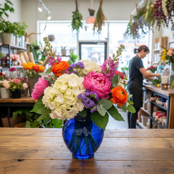 VMA1021 - Dunham Urn Vase, Machine Blown - 6.25" (Various Colors)