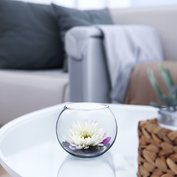 VBW0003 - Mercury Bubble Bowl Vase / Votive Candle Holder - 3" (Various Colors)