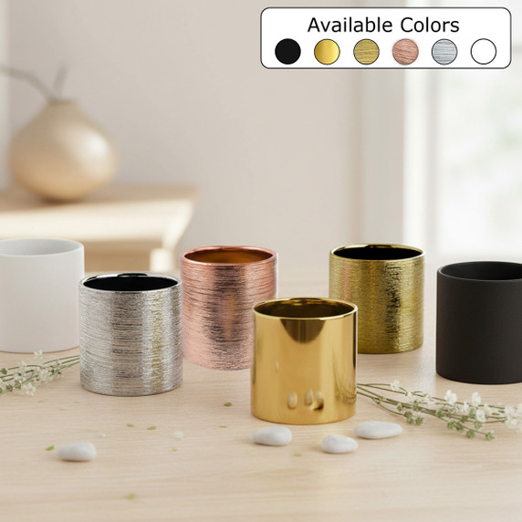 CYL0004 - Ceramic Cylinder Vase - 4"H (Various Colors)