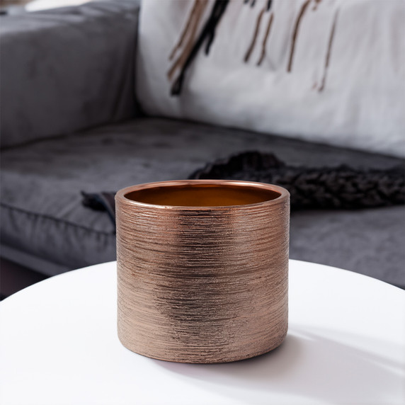 CYL6506 - Ceramic Cylinder Vase - 6"H (Various Colors)