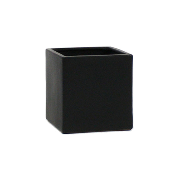 Ceramic Cube Vase - 3.75"H (Various Colors)