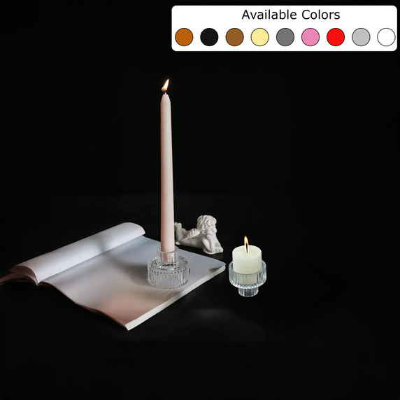 2.5" Inkwell Reversible Taper, Tealight & Votive Candle Holder - (Various Colors)