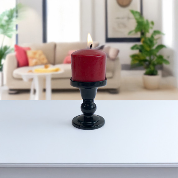 4.5" Medium Classic Pillar / Taper Candle Holder - (Various Colors)