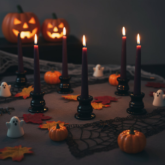 2" Sculpted Taper Candle Holder (Various Colors)