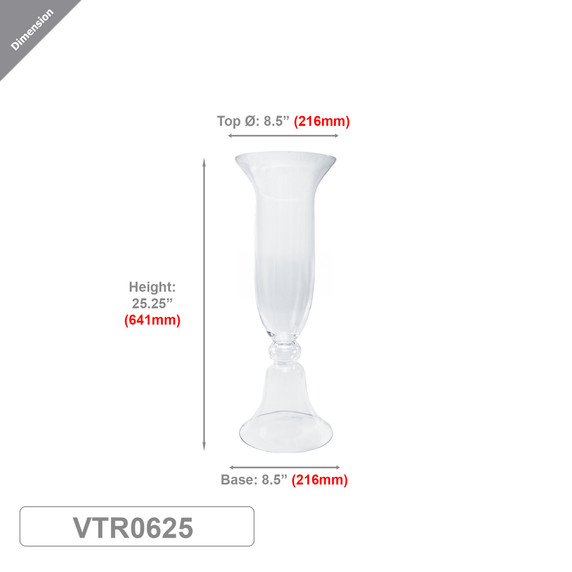VTR0625 - Garnier Trumpet Vase - 25"