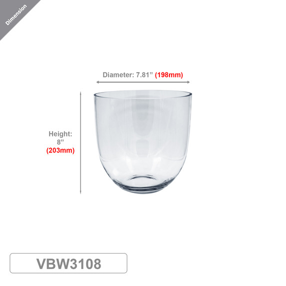 VBW3108 - Peninsula Bowl Vase - 8"