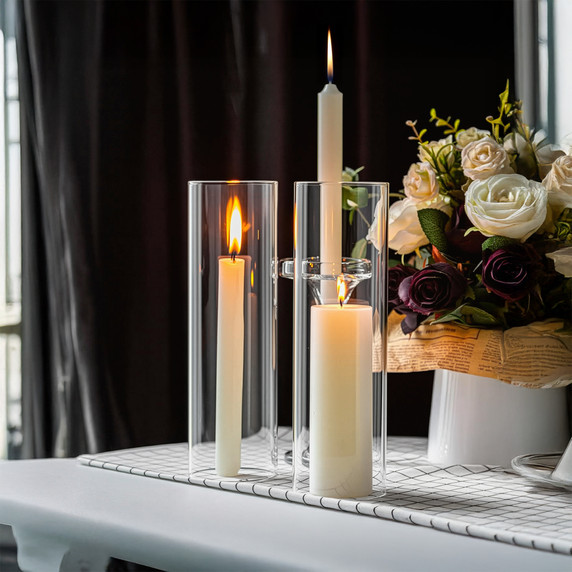 HST0310 - Clear Hurricane Candle Shade Chimney Tube [No Bottom] - 3" x 10"