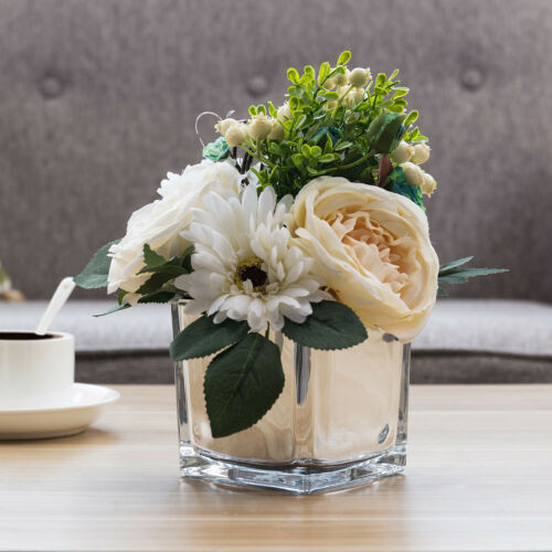 Everyday Cube Glass Vase / Candle Holder - 5" (Various Colors)