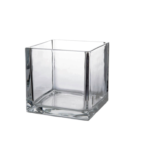 Everyday Cube Glass Vase / Candle Holder - 5" (Various Colors)
