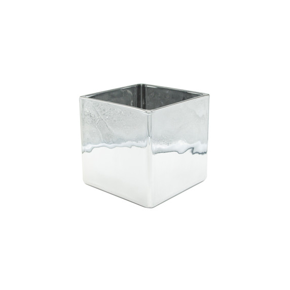 Everyday Cube Glass Vase / Candle Holder - 5" (Various Colors)
