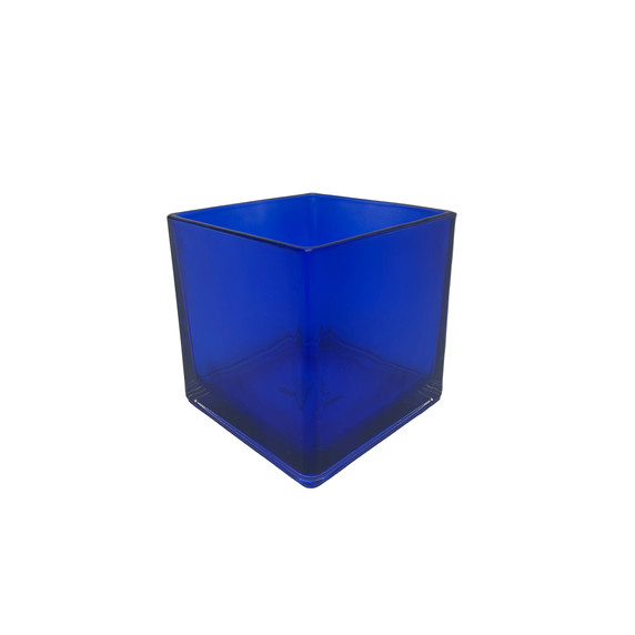 Everyday Cube Glass Vase / Candle Holder - 5" (Various Colors)