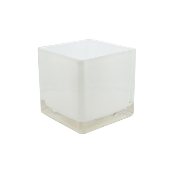 Everyday Cube Glass Vase / Candle Holder - 5" (Various Colors)