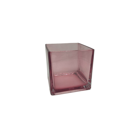 Everyday Cube Glass Vase / Candle Holder - 5" (Various Colors)