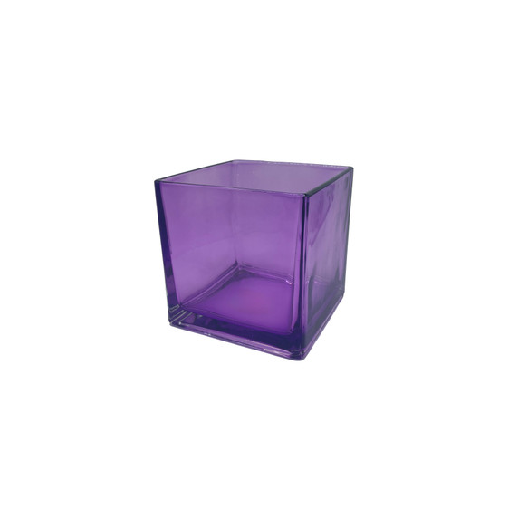 Everyday Cube Glass Vase / Candle Holder - 5" (Various Colors)