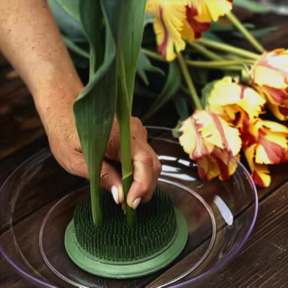 Plastic Floral Designer Dish - 7.5" (Various Colors)