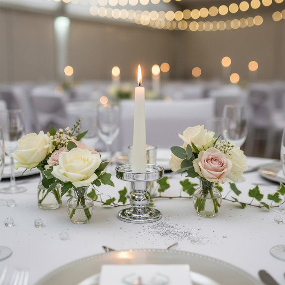 3.4" Small Classic Pillar / Taper Candle Holder (Various Colors)