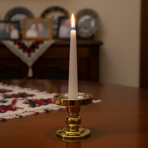 3.4" Small Classic Pillar / Taper Candle Holder (Various Colors)