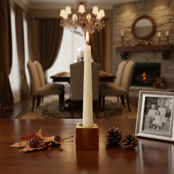 Clifford Cube Glass Taper Candle Holder - 1.57" (Various Colors)