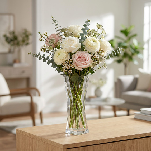 VUT3410 - Five Sided Twist Vase - 9.25"