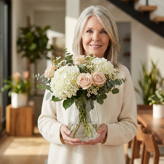 VCV2607 - Tapered Up Frostveil Crackle Bowl - 7"