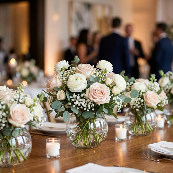 VBW0005 - Clear Bubble Bowl Glass Vase - 5"