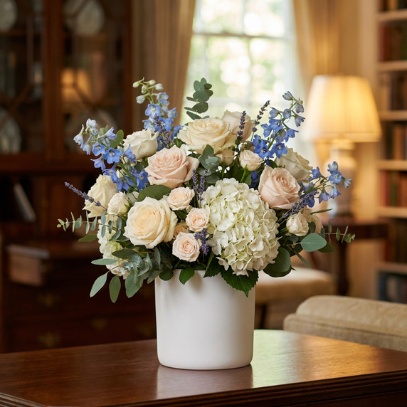 CYL7507WT - White Ceramic Cylinder Vase - 6.75"H