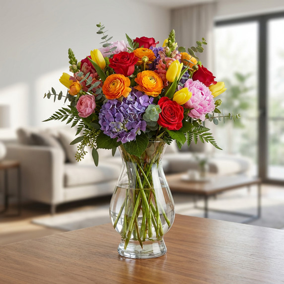 VMA1060 - Bella Vintage Floral Vase - 8.7"