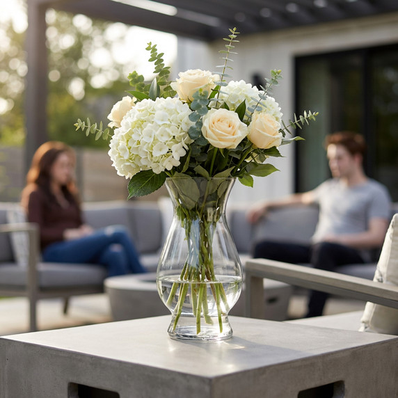 VMA1060 - Bella Vintage Floral Vase - 8.7"