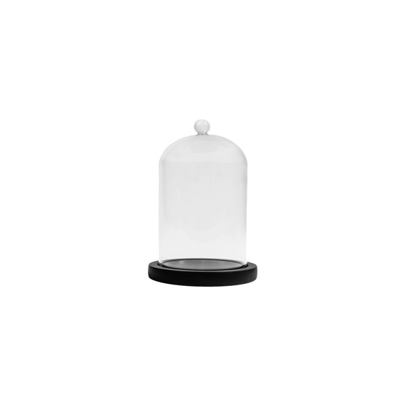 VDM0406BB - Medium Glass Cloche with Base - 5.7"