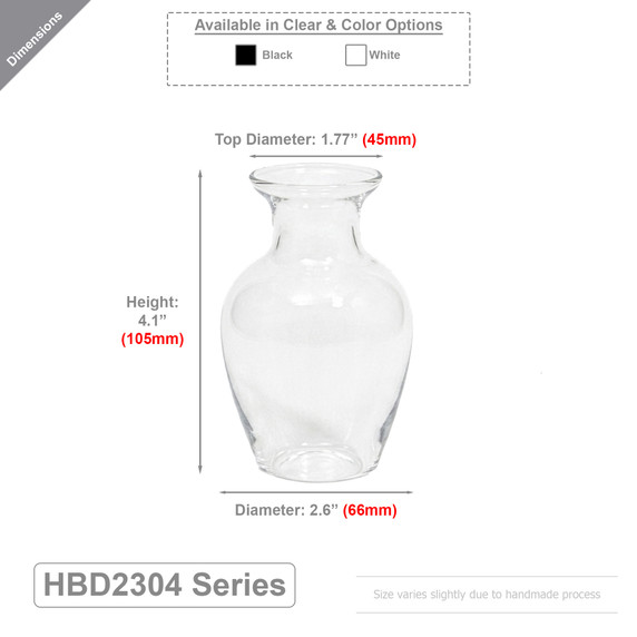 Ginger Bud Vase - 4.1" (Various Colors)