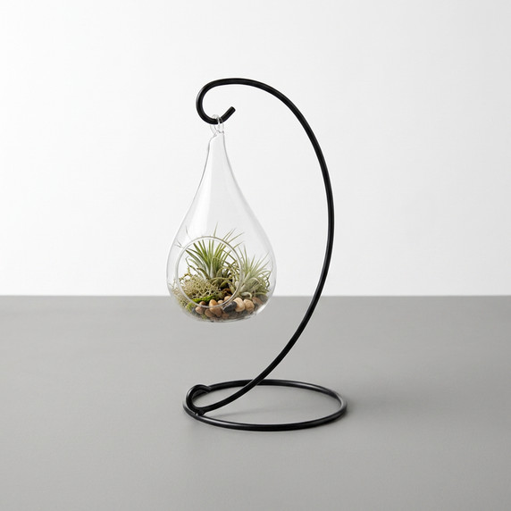 Black Metal Terrarium Hanger Collection – Decorative Hanging Display Stands (Various Sizes)