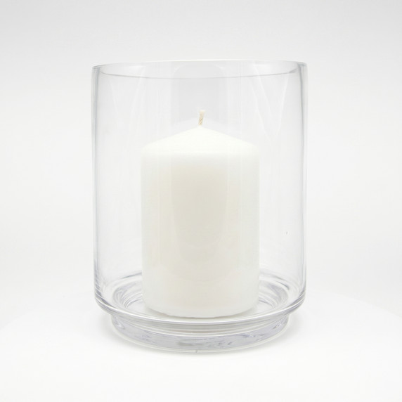 VHV4308 - Taylor Raised Hurricane Pillar Candle Holder / Vase - 7.9"  (2 pcs/case)