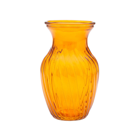 Swirled Rose Bouquet Vase, Machine Pressed - 8" (Various Colors)