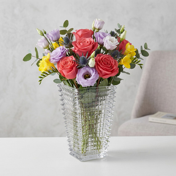 VQT3009 - Overjoyed Boutique Harper Vase / Tapered Block Vase - 8.85"