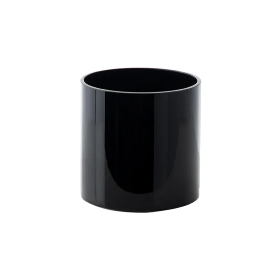 VCY0606BK - Black Glass Cylinder Vase - 6" x 6"