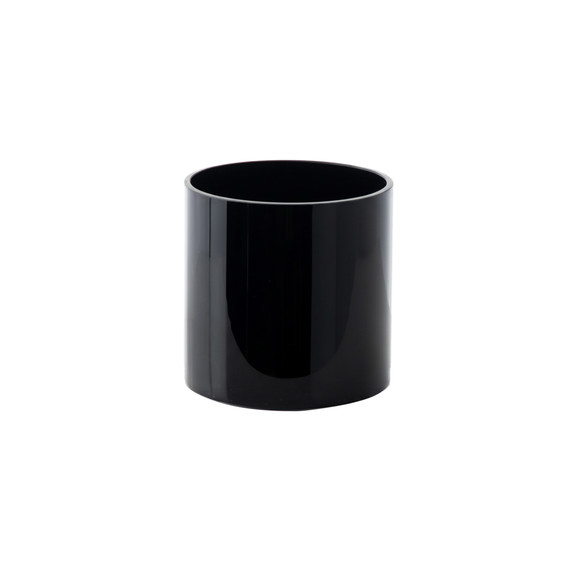 VCY0505BK - Black Glass Cylinder Vase - 5" x 5"