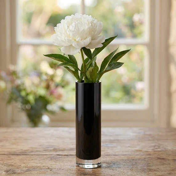 2" x 8" Glass Cylinder Bud Vase  (Various Colors)