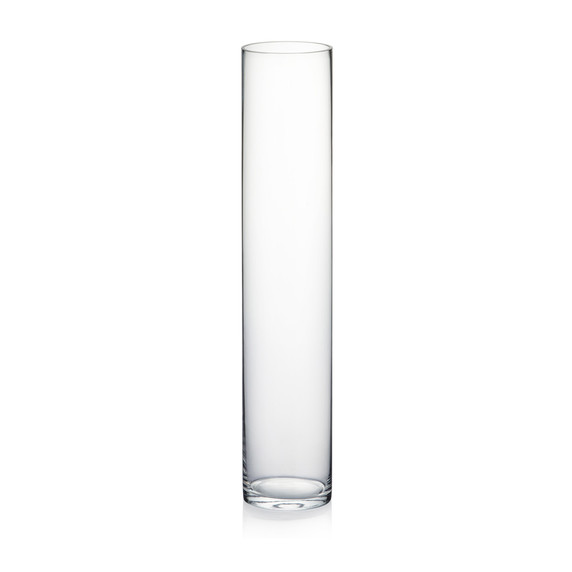 4" Diameter  Tall Glass Cylinder Vase  (Various Heights - Over 19")