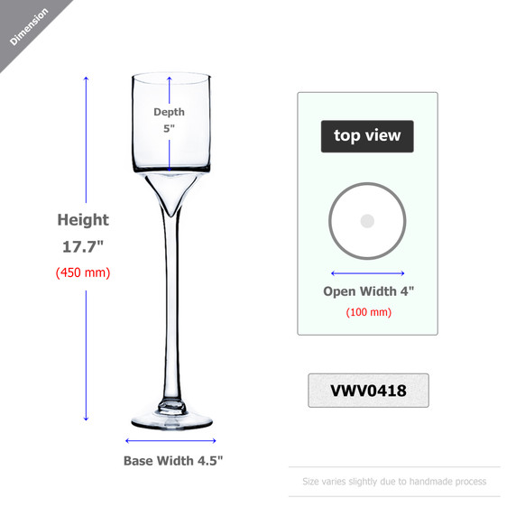 VWV0418 - Stemmed Candle Holder Vase - 18"