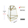GET2006GD - Short Triangular Gold Obelisk Geometric Glass Terrarium 6"H -