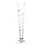 VTV1124 Clear Trumpet Pilsner Vase With Swirl Design - 4"x24" (8 pcs)