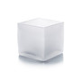 VCB0005FR - Frosted Square Cube Glass Candle Holder Vase - 5" x 5"