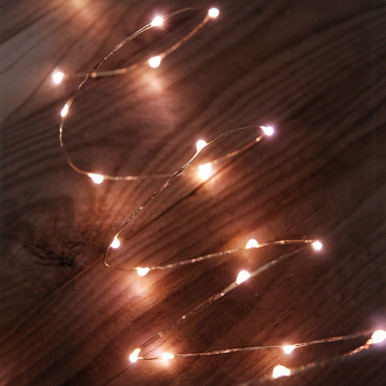 Warm Rice Led Color Background LED6068 - 7ft LED 20 Rice Light Strand - Warm White
