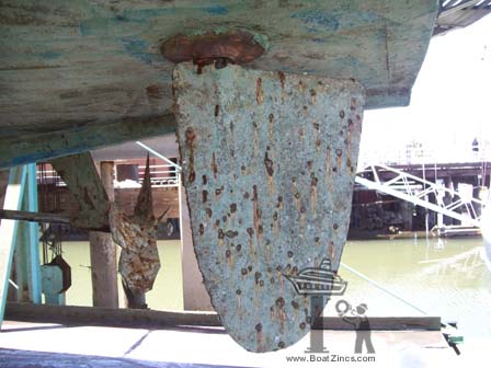 Corroded Rudder