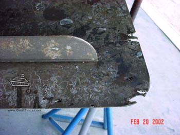 Trim Tab Corrosion on a Carver