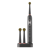 Elektrische Zahnbürste Schwarz + 2 Aufsteckbürsten + UV-Sterilisator