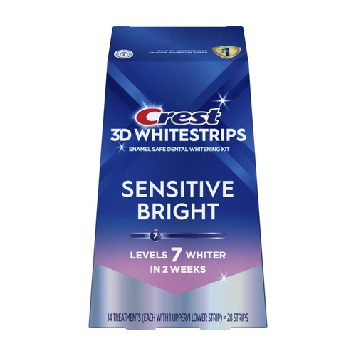 Bleaching-Streifen Crest Sensitive Bright 7 Levels Whiter Whitestrips