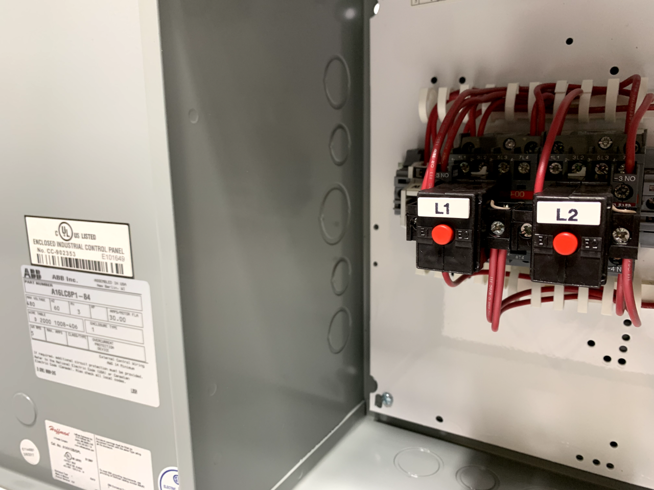 Hoffman A14N128 Lighting Contactor Control Panel 480V 30A 3Ph - Chase ...