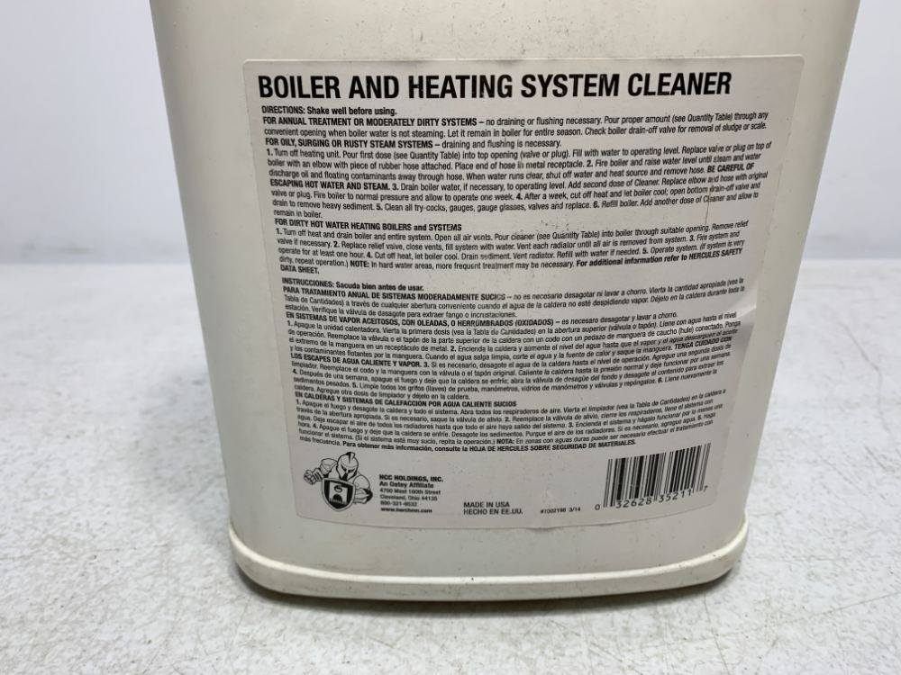 Hercules 35211 Boiler Cleaner 1 Gallon